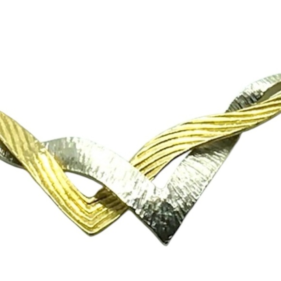 Vintage Michele Lynn Choker Necklace. Silver & Gold Tone. 15 “. 1970’s - Picture 5 of 5